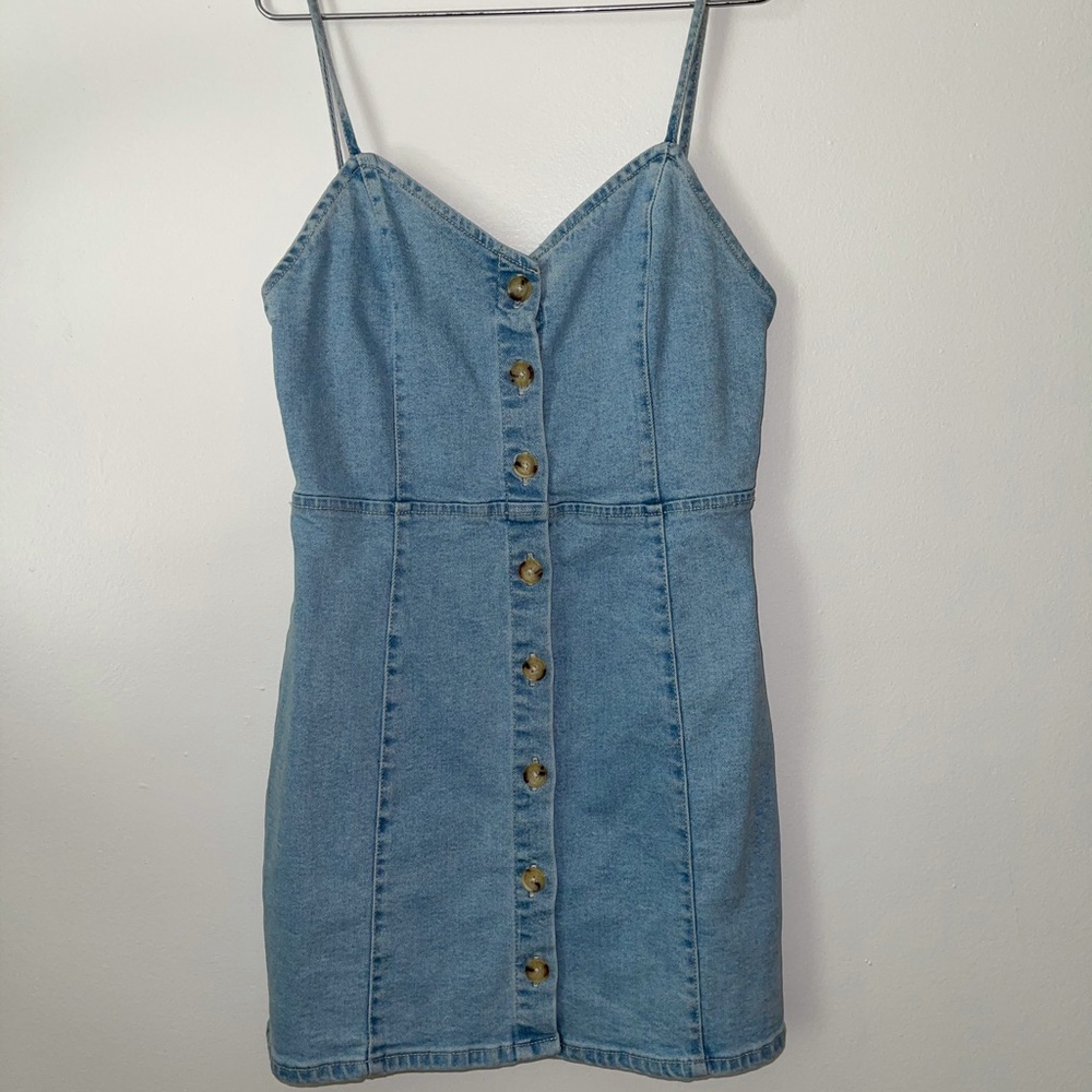 Zara Stretch Denim Mini Dress in medium